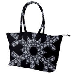 Snowflake Abstract Pattern Shape Canvas Shoulder Bag by Pakrebo