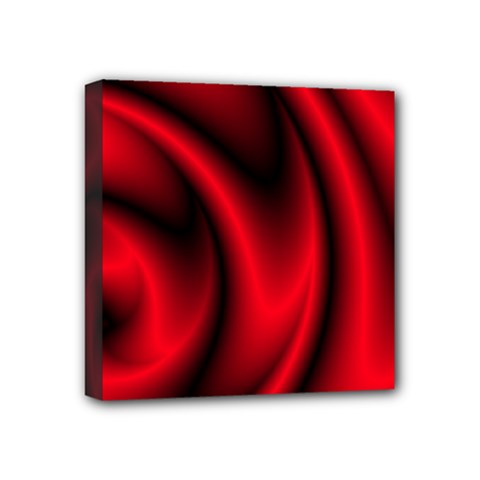 Background Red Color Swirl Mini Canvas 4  X 4  (stretched) by Pakrebo