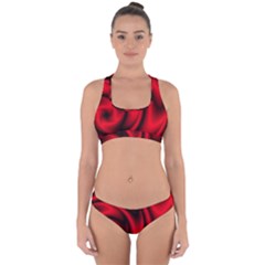 Background Red Color Swirl Cross Back Hipster Bikini Set by Pakrebo