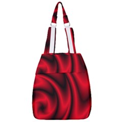 Background Red Color Swirl Center Zip Backpack