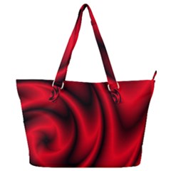 Background Red Color Swirl Full Print Shoulder Bag