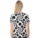 Dot Dots Round Black And White V-Neck Sport Mesh Tee View2