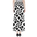 Dot Dots Round Black And White Full Length Maxi Skirt View2