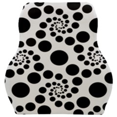 Dot Dots Round Black And White Car Seat Velour Cushion  by Pakrebo