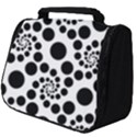 Dot Dots Round Black And White Full Print Travel Pouch (Big) View1