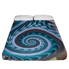 Spiral Fractal Swirl Whirlpool Fitted Sheet (california King Size) by Pakrebo