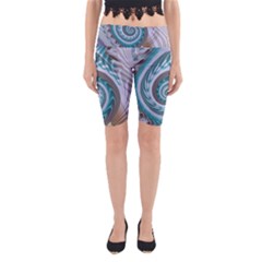 Spiral Fractal Swirl Whirlpool Yoga Cropped Leggings by Pakrebo