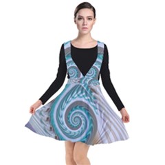 Spiral Fractal Swirl Whirlpool Plunge Pinafore Dress by Pakrebo