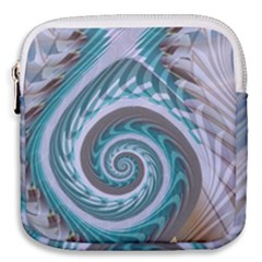 Spiral Fractal Swirl Whirlpool Mini Square Pouch by Pakrebo