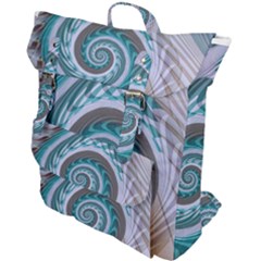 Spiral Fractal Swirl Whirlpool Buckle Up Backpack by Pakrebo