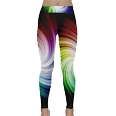 Rainbow Swirl Twirl Classic Yoga Leggings by Pakrebo