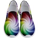 Rainbow Swirl Twirl Men s Lightweight Slip Ons View1