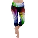 Rainbow Swirl Twirl Lightweight Velour Capri Yoga Leggings View1