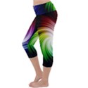 Rainbow Swirl Twirl Lightweight Velour Capri Yoga Leggings View2