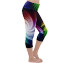 Rainbow Swirl Twirl Lightweight Velour Capri Yoga Leggings View3