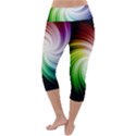 Rainbow Swirl Twirl Lightweight Velour Capri Yoga Leggings View4