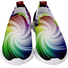 Rainbow Swirl Twirl Kids  Slip On Sneakers