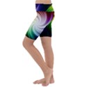 Rainbow Swirl Twirl Kids  Lightweight Velour Cropped Yoga Leggings View2