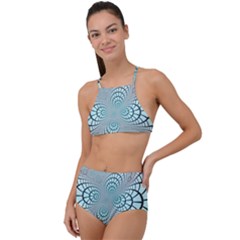 Digital Art Fractal Abstract High Waist Tankini Set