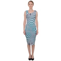 Digital Art Fractal Abstract Sleeveless Pencil Dress