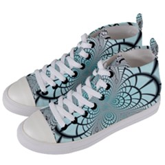 Digital Art Fractal Abstract Women s Mid-top Canvas Sneakers by Pakrebo