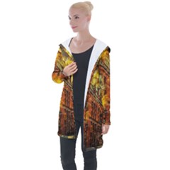 Flat Iron Building Architecture Longline Hooded Cardigan