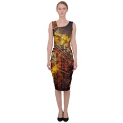 Flat Iron Building Architecture Sleeveless Pencil Dress