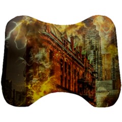 Flat Iron Building Architecture Head Support Cushion by Pakrebo