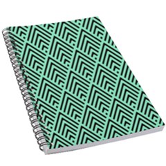 Chevron Pattern Black Mint Green 5 5  X 8 5  Notebook