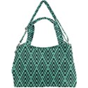 Chevron Pattern Black Mint Green Double Compartment Shoulder Bag View1