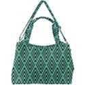 Chevron Pattern Black Mint Green Double Compartment Shoulder Bag View2