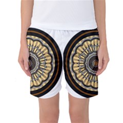 Mandala Pattern Round Ethnic Women s Basketball Shorts by Pakrebo