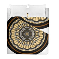 Mandala Pattern Round Ethnic Duvet Cover Double Side (full/ Double Size) by Pakrebo