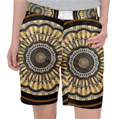 Mandala Pattern Round Ethnic Pocket Shorts by Pakrebo