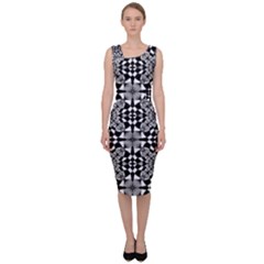 Fabric Design Pattern Color Sleeveless Pencil Dress