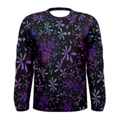 Retro Flower Pattern Design Batik Men s Long Sleeve Tee by Pakrebo