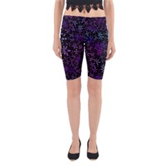 Retro Flower Pattern Design Batik Yoga Cropped Leggings by Pakrebo