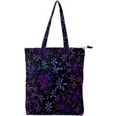 Retro Flower Pattern Design Batik Double Zip Up Tote Bag