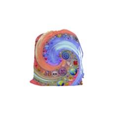 Swirl Vortex Emoji Cyclone Motion Drawstring Pouch (small) by Pakrebo