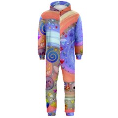 Swirl Vortex Emoji Cyclone Motion Hooded Jumpsuit (men)  by Pakrebo