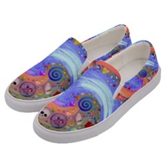 Swirl Vortex Emoji Cyclone Motion Men s Canvas Slip Ons by Pakrebo