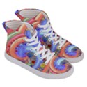 Swirl Vortex Emoji Cyclone Motion Men s Hi-Top Skate Sneakers View3