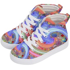 Swirl Vortex Emoji Cyclone Motion Kids  Hi-top Skate Sneakers by Pakrebo