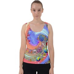 Swirl Vortex Emoji Cyclone Motion Velvet Tank Top by Pakrebo