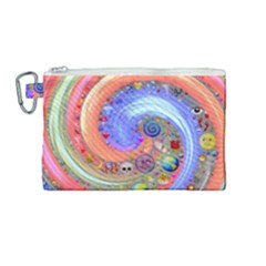 Swirl Vortex Emoji Cyclone Motion Canvas Cosmetic Bag (medium) by Pakrebo