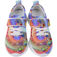 Swirl Vortex Emoji Cyclone Motion Kids  Velcro Strap Shoes