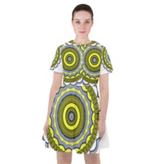 Mandala Pattern Round Ethnic Sailor Dress