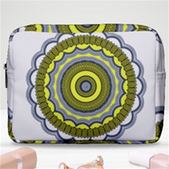 Mandala Pattern Round Ethnic Make Up Pouch (large) by Pakrebo