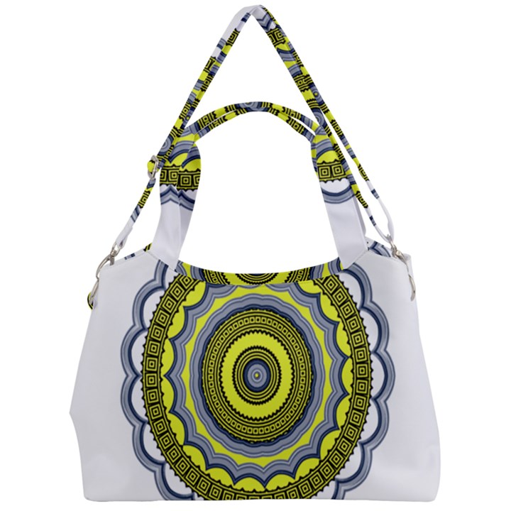 Mandala Pattern Round Ethnic Double Compartment Shoulder Bag