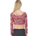 Love Hearts Valentine Red Symbol Long Sleeve Crop Top View2